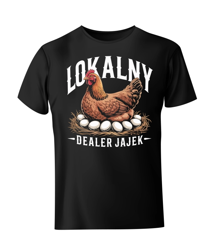 Koszulka z kurą lokalny dealer jajek