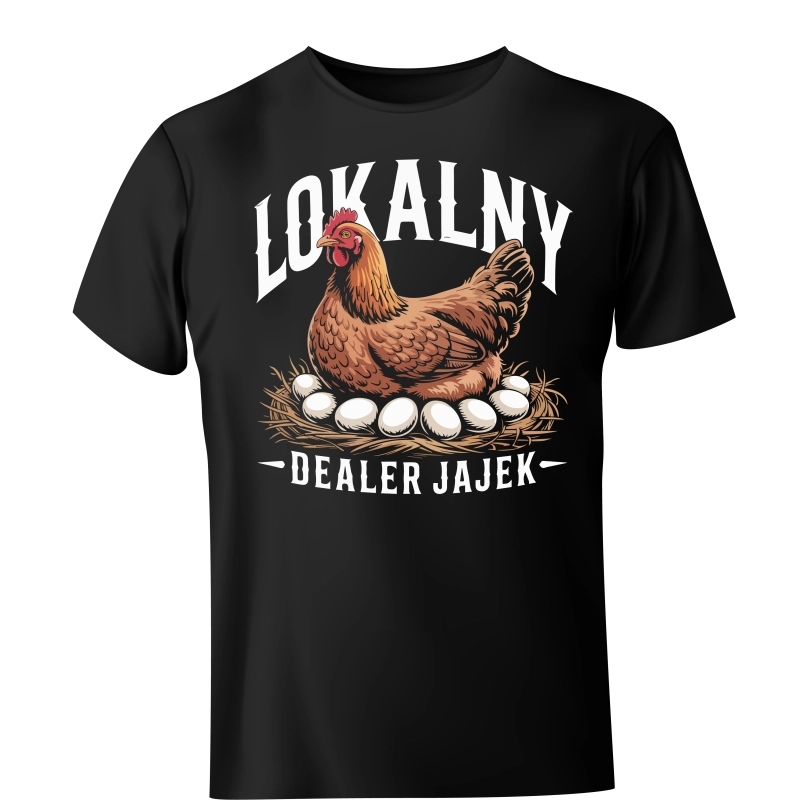Koszulka z kurą lokalny dealer jajek