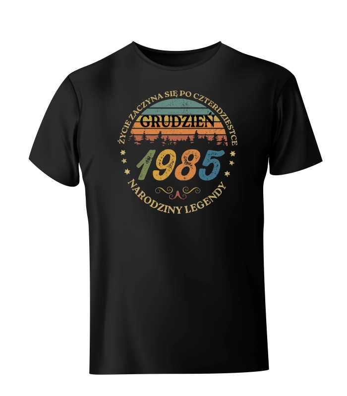 Koszulka Życie zaczyna się po czterdziestce 1985 grudzień