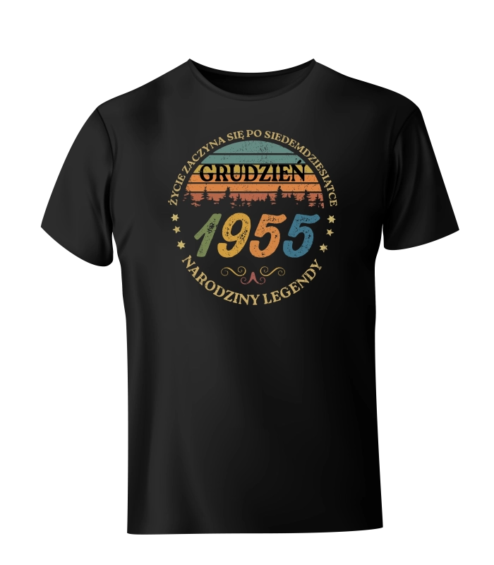 Koszulka Życie zaczyna się po siedemdziesiątce 1955 grudzień