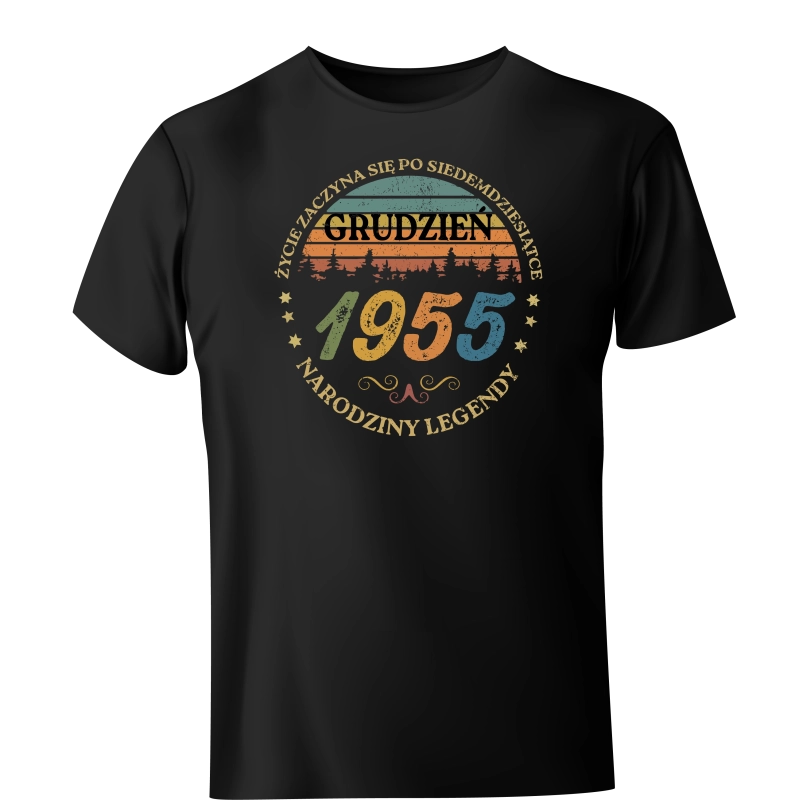 Koszulka Życie zaczyna się po siedemdziesiątce 1955 grudzień