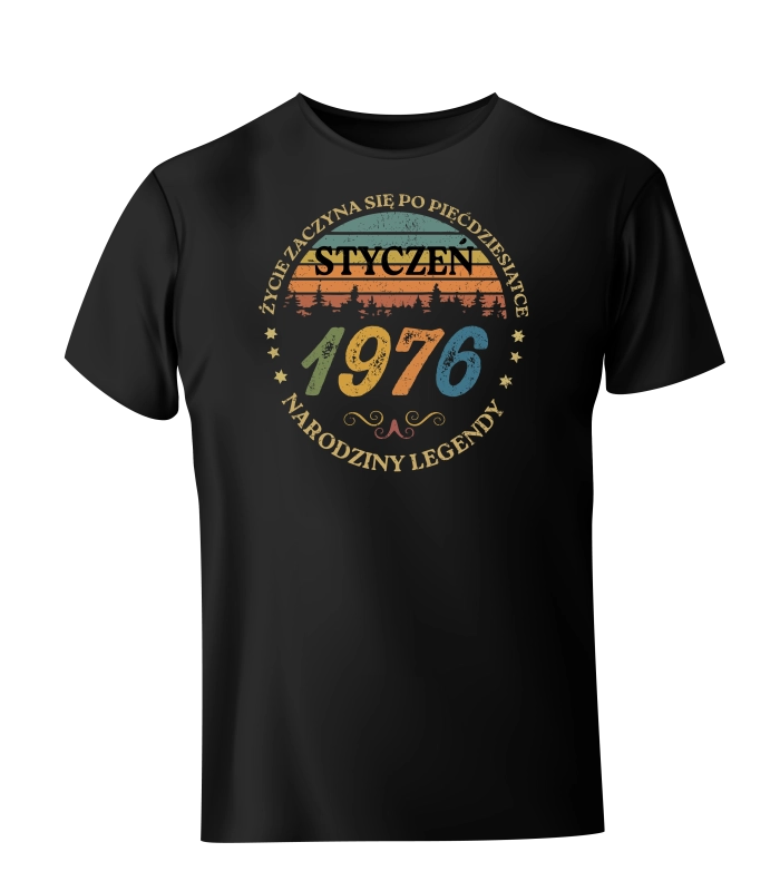 Koszulka Życie zaczyna się po pięćdziesiątce 1976 styczeń