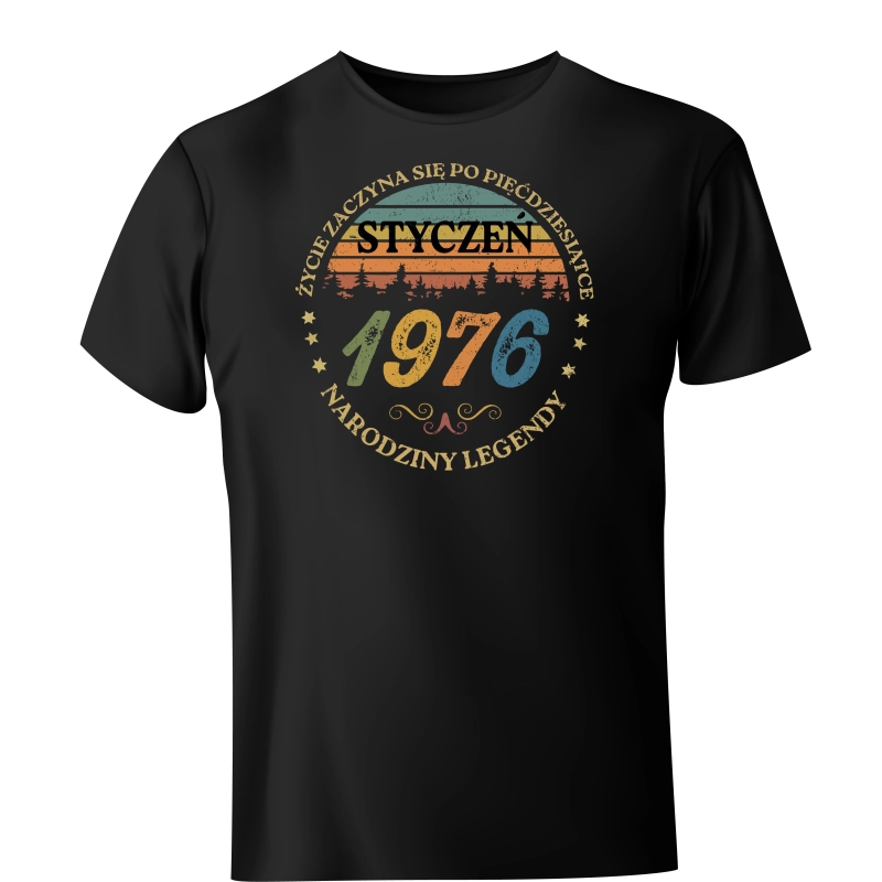 Koszulka Życie zaczyna się po pięćdziesiątce 1976 styczeń