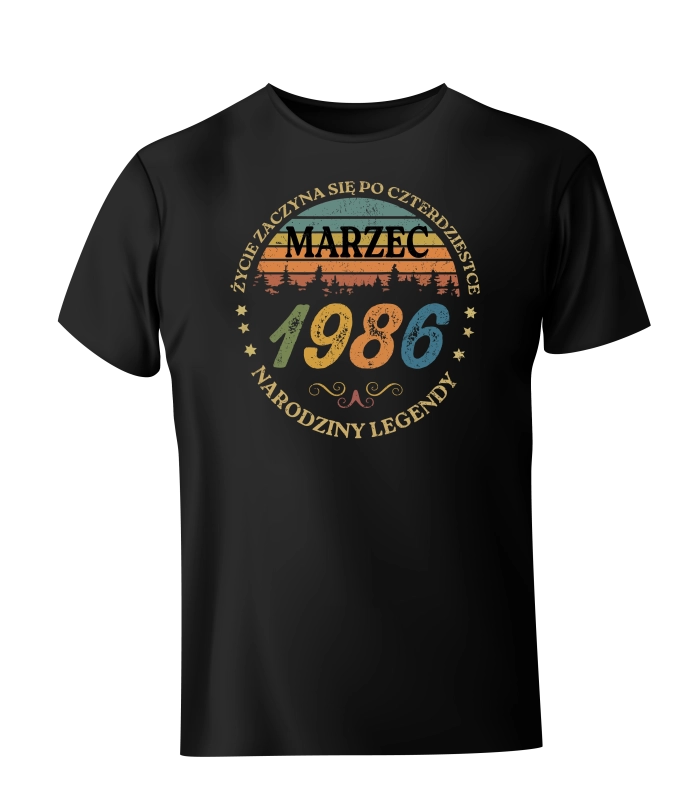 Koszulka Życie zaczyna się po czterdziestce 1986 marzec