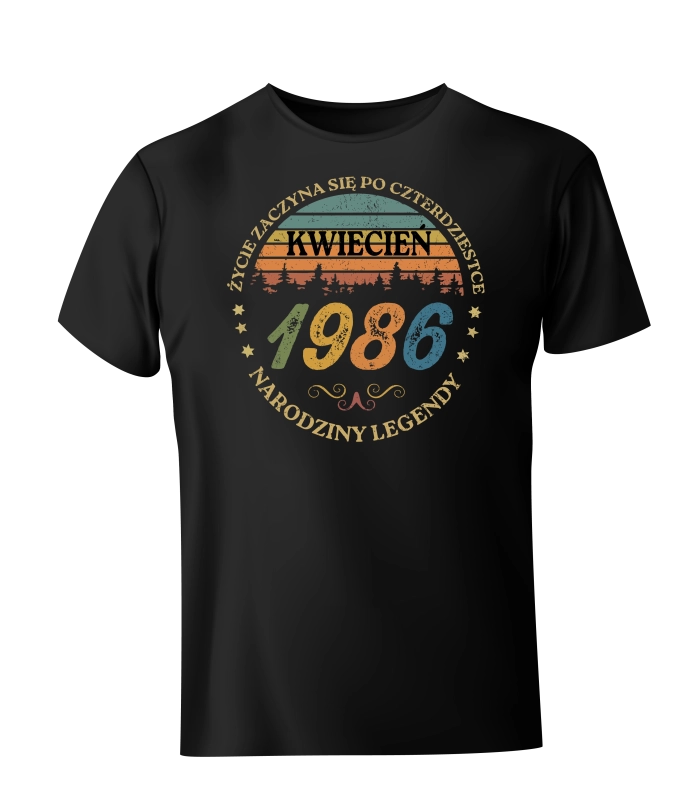 Koszulka Życie zaczyna się po czterdziestce 1986 kwiecień