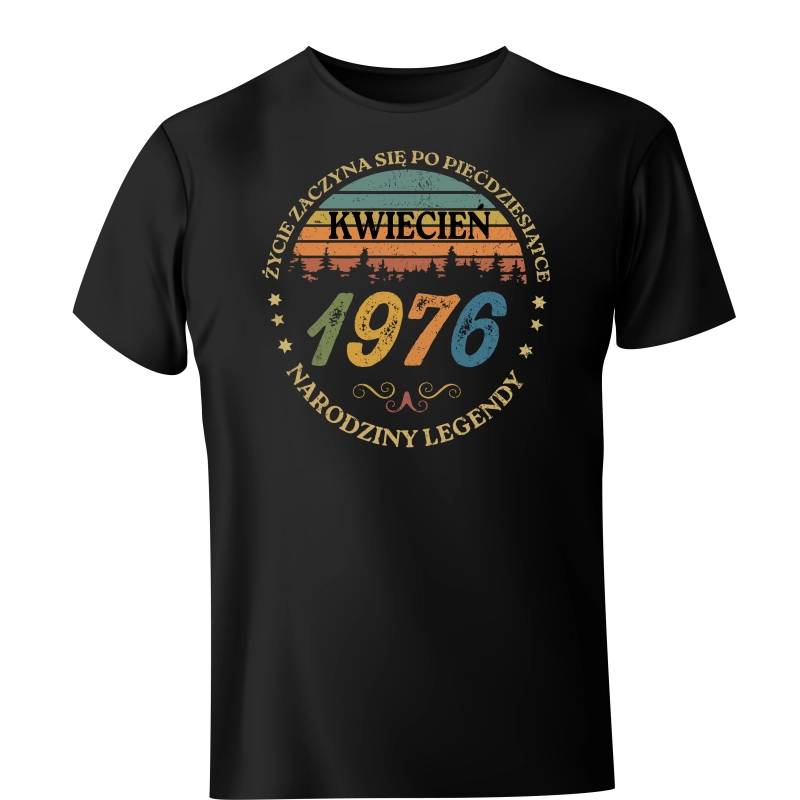 Koszulka Życie zaczyna się po pięćdziesiątce 1976 kwiecień