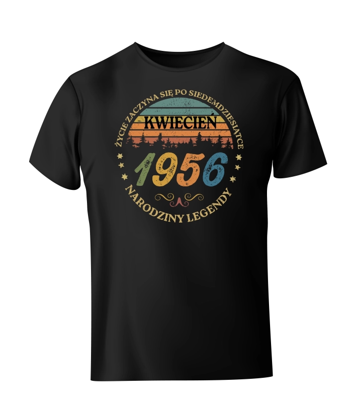 Koszulka Życie zaczyna się po siedemdziesiątce 1956 kwiecień
