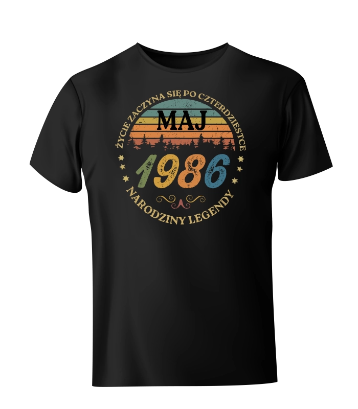Koszulka Życie zaczyna się po czterdziestce 1986 maj