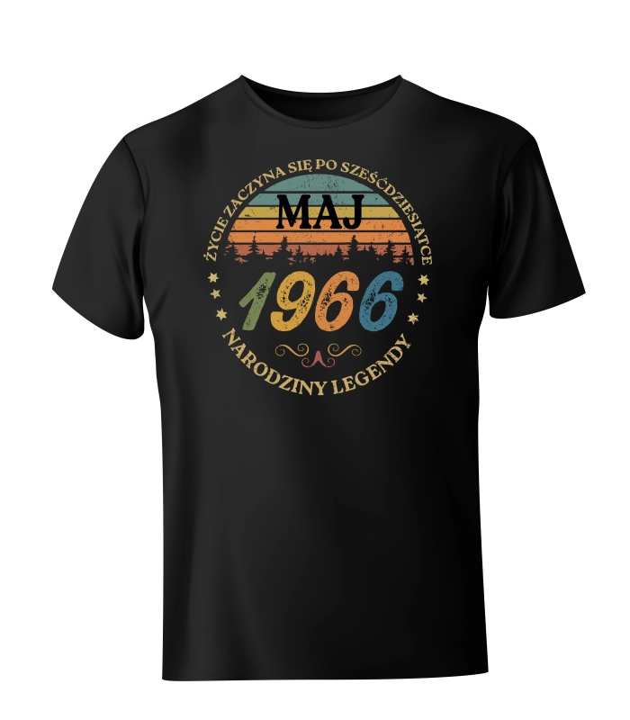Koszulka Życie zaczyna się po sześćdziesiątce 1966 maj