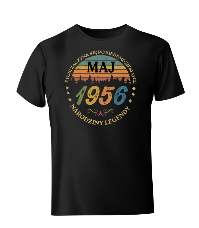 Koszulka Życie zaczyna się po siedemdziesiątce 1956 maj