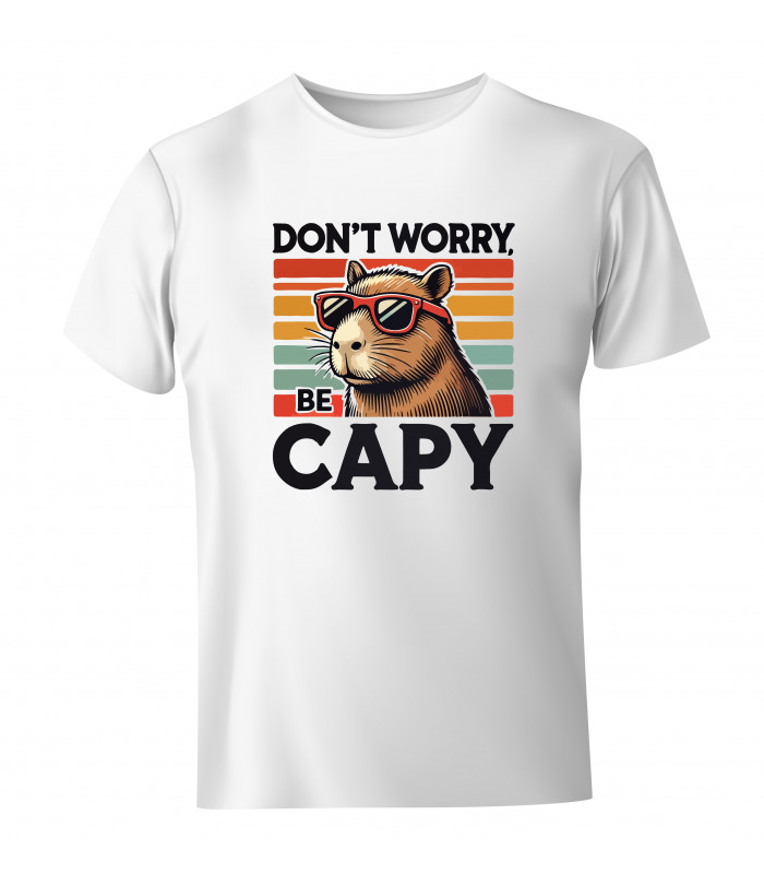 Koszulka Vintage Kapibara don't worry be capy