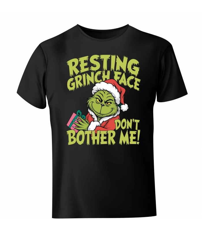 Koszulka Świąteczna Resting grinch face don't bother me