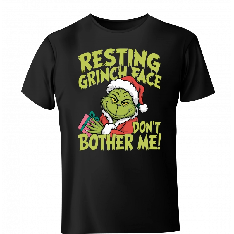 Koszulka Świąteczna Resting grinch face don't bother me