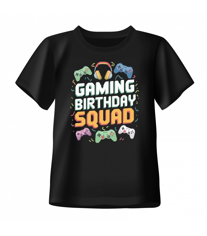 Koszulka dziecięca gaming birthday squad