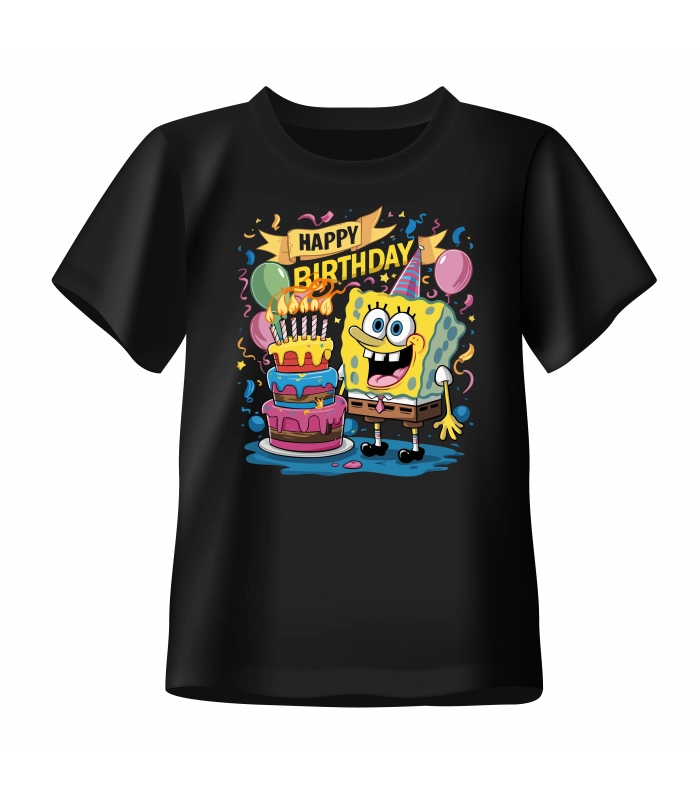 Koszulka dziecięca happy birthday SpongeBob